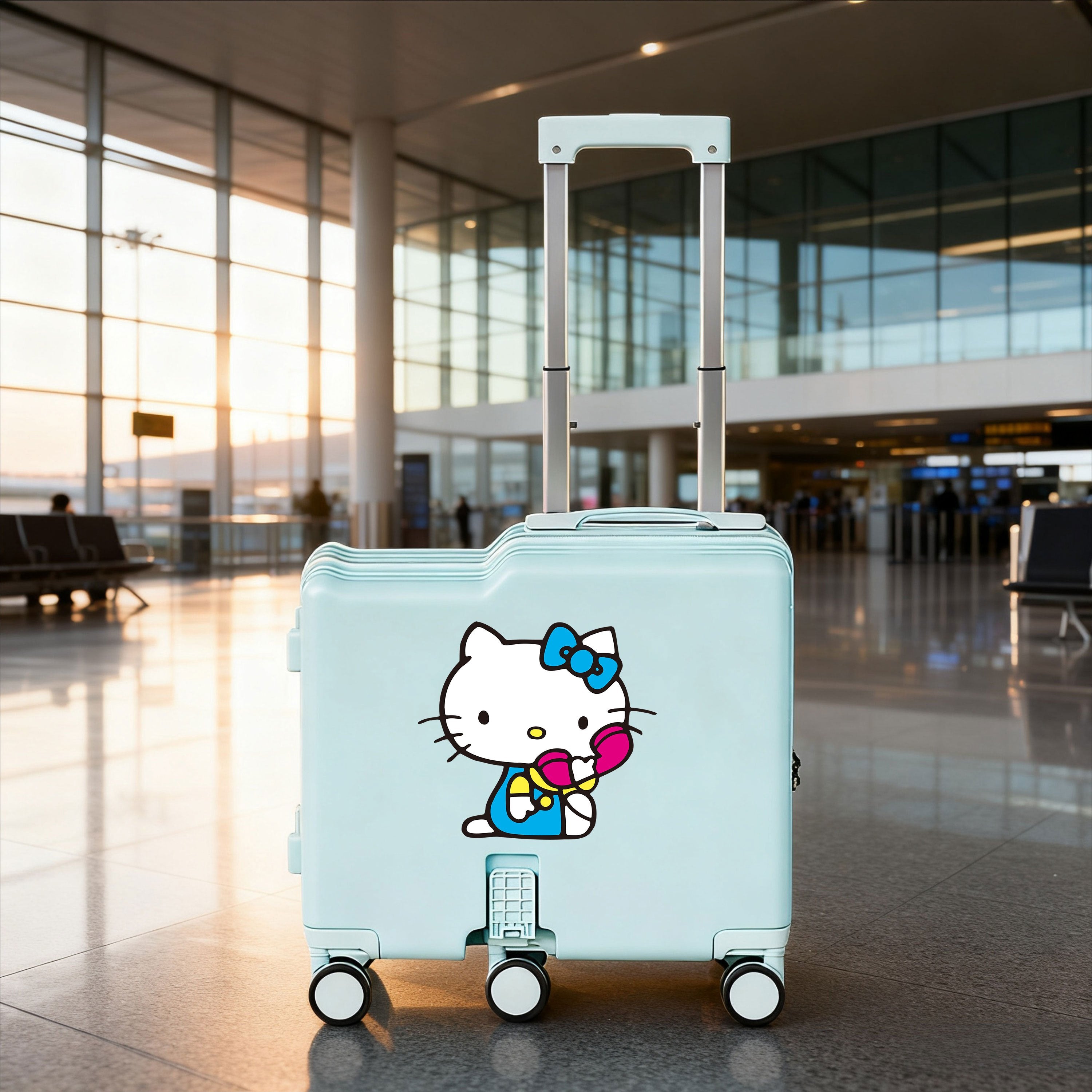 Sanrio Hard-Shell Suitcase | 18-Inch Spinner Wheels, Noise-Free, Multi-Compartment Design, Durable, Portable, Ideal For Business Travel
