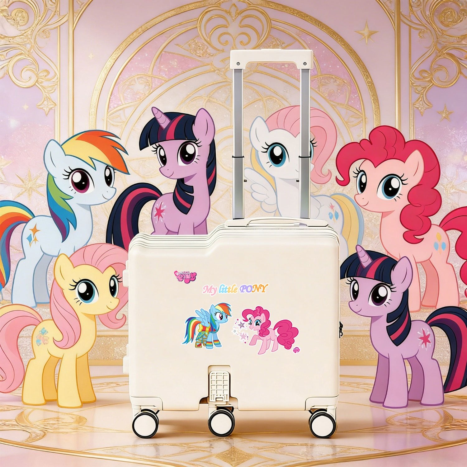 My Little Pony Luggage | 18-Inch Hard-Shell Abs Suitcase With Aluminum Alloy Handle And Swivel Caster Wheels, Zipper Closure, Combination Lock