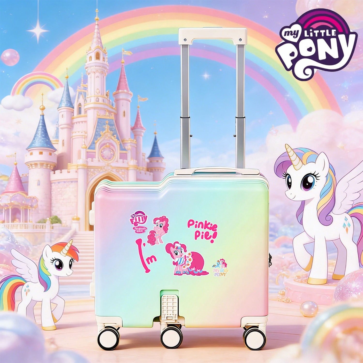 My Little Pony Luggage | 18-Inch Hard-Shell Abs Suitcase With Aluminum Alloy Handle And Swivel Caster Wheels, Zipper Closure, Combination Lock