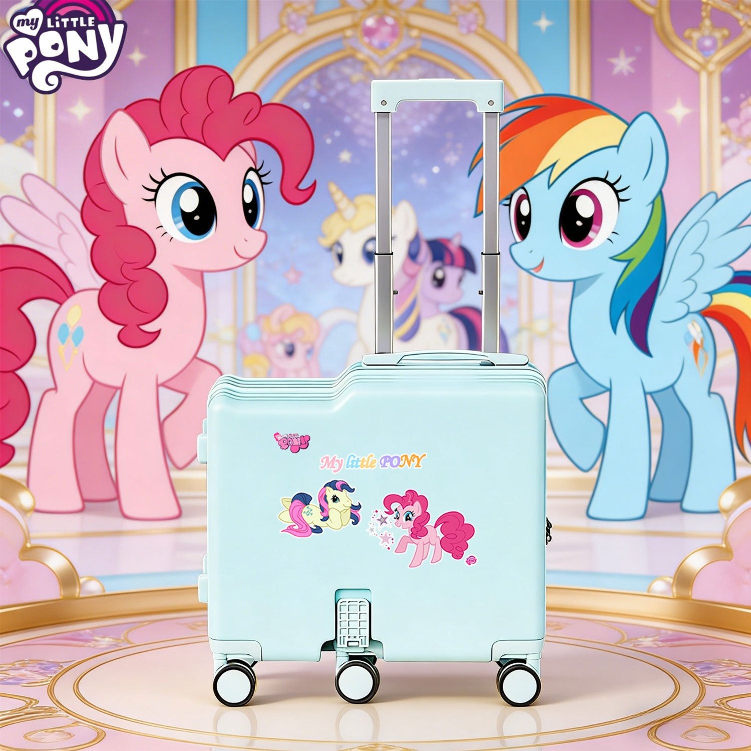 My Little Pony Luggage | 18-Inch Hard-Shell Abs Suitcase With Aluminum Alloy Handle And Swivel Caster Wheels, Zipper Closure, Combination Lock