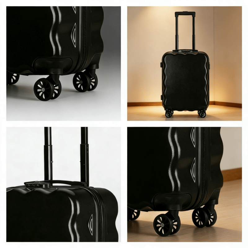 Solid Color Fashionable Carry-On Spinner Luggage, 18 Inches, Carry-On Approved, Easy Organization and Portable Dragging, Anti-Theft Storage, for Short Trips, Office Commutes, Business Trips, and Holiday Outings, Trolley Suitcase