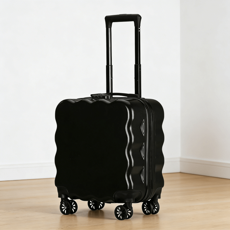 Solid Color Fashionable Carry-On Spinner Luggage, 18 Inches, Carry-On Approved, Easy Organization and Portable Dragging, Anti-Theft Storage, for Short Trips, Office Commutes, Business Trips, and Holiday Outings, Trolley Suitcase