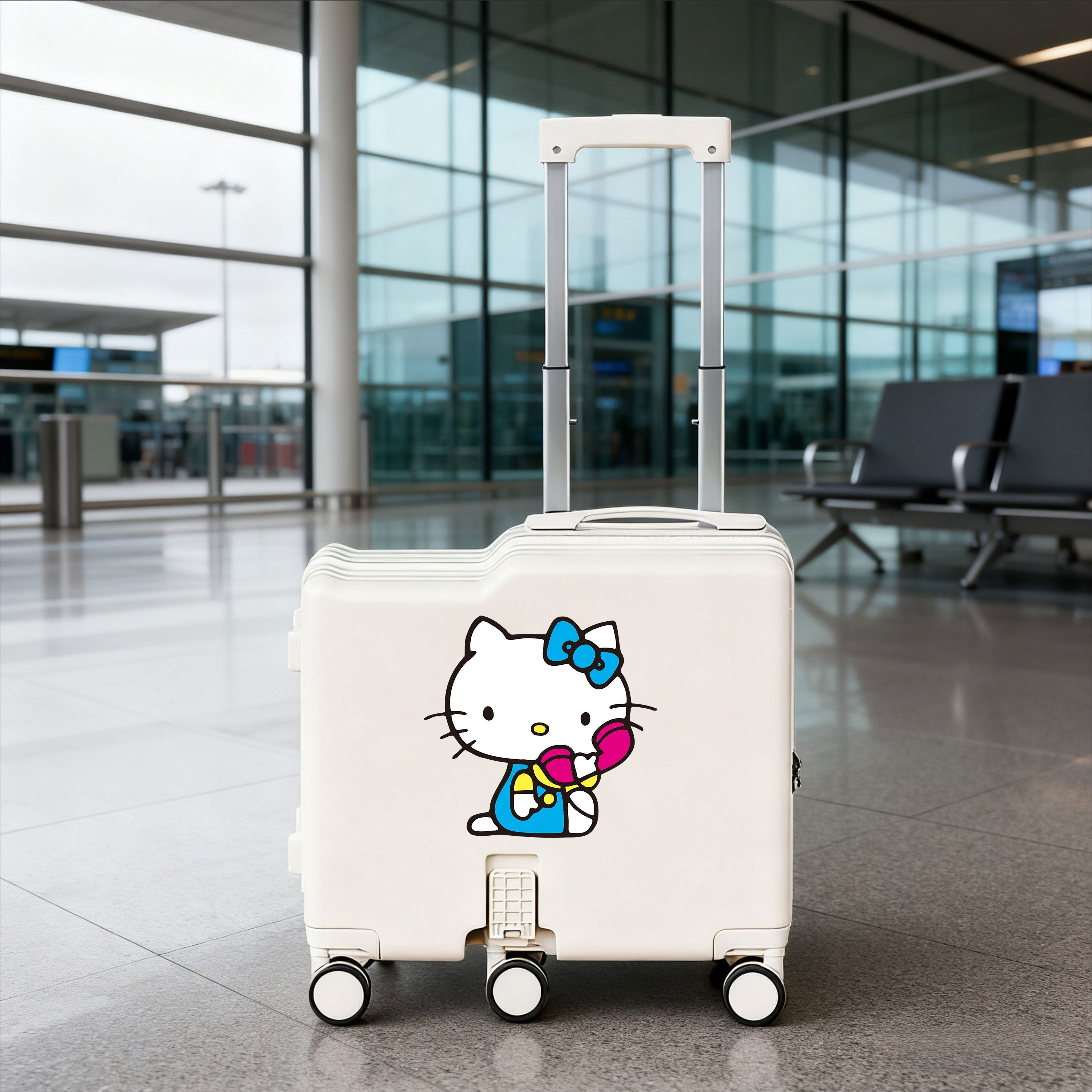 Sanrio Hard-Shell Suitcase | 18-Inch Spinner Wheels, Noise-Free, Multi-Compartment Design, Durable, Portable, Ideal For Business Travel