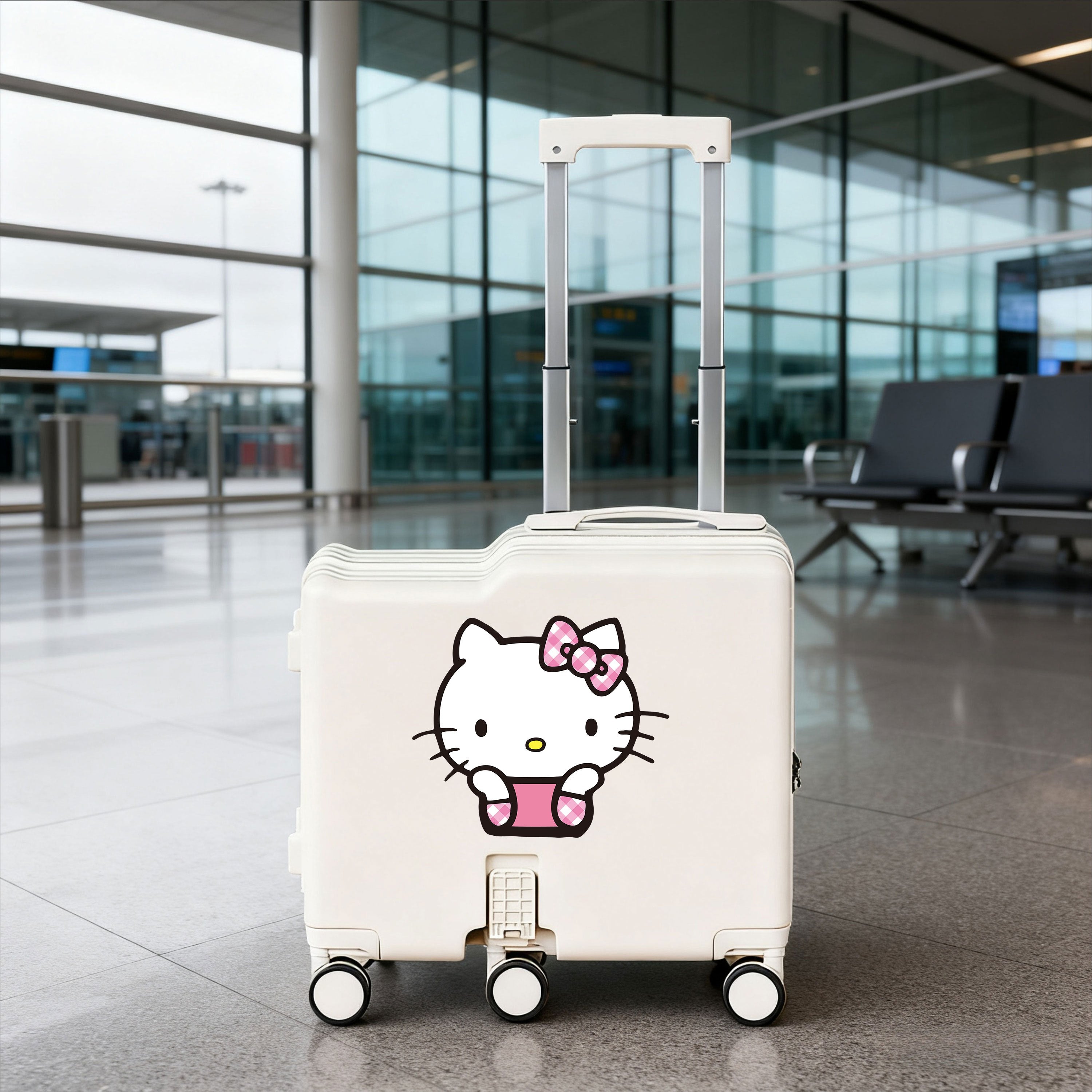 Sanrio Hard-Shell Suitcase | 18-Inch Spinner Wheels, Noise-Free, Multi-Compartment Design, Durable, Portable, Ideal For Business Travel