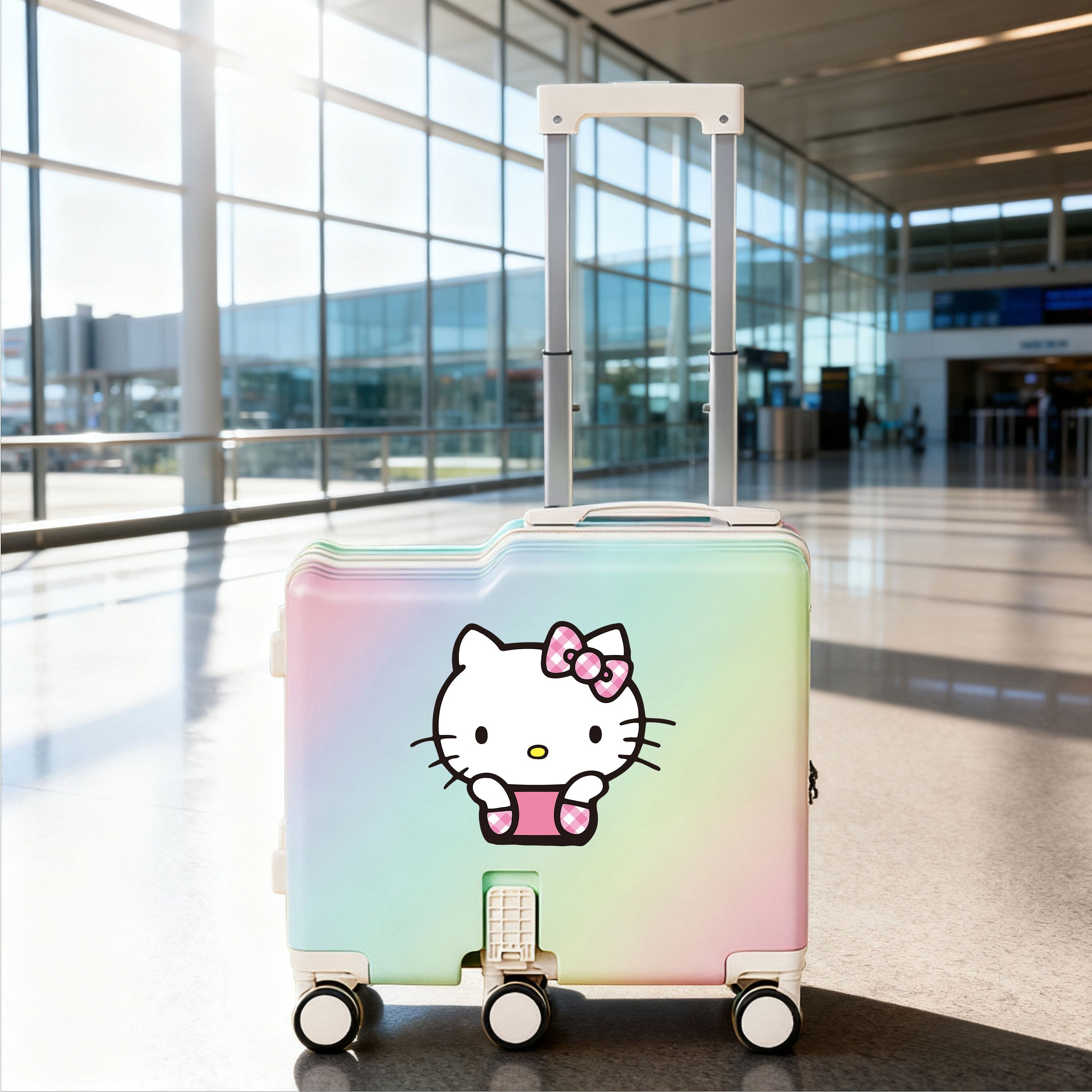 Sanrio Hard-Shell Suitcase | 18-Inch Spinner Wheels, Noise-Free, Multi-Compartment Design, Durable, Portable, Ideal For Business Travel