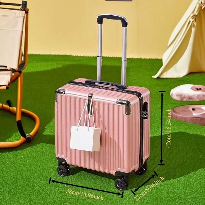 4-color Options, 18-inch Carry-on Suitcase, Made of Covestro PC Pressure-resistant Material, Features a Front-opening Lid Design + Wet-dry Separation Storage to Solve the Hassle of Rummaging and the Problem of Insufficient Space. A Portable Trolley