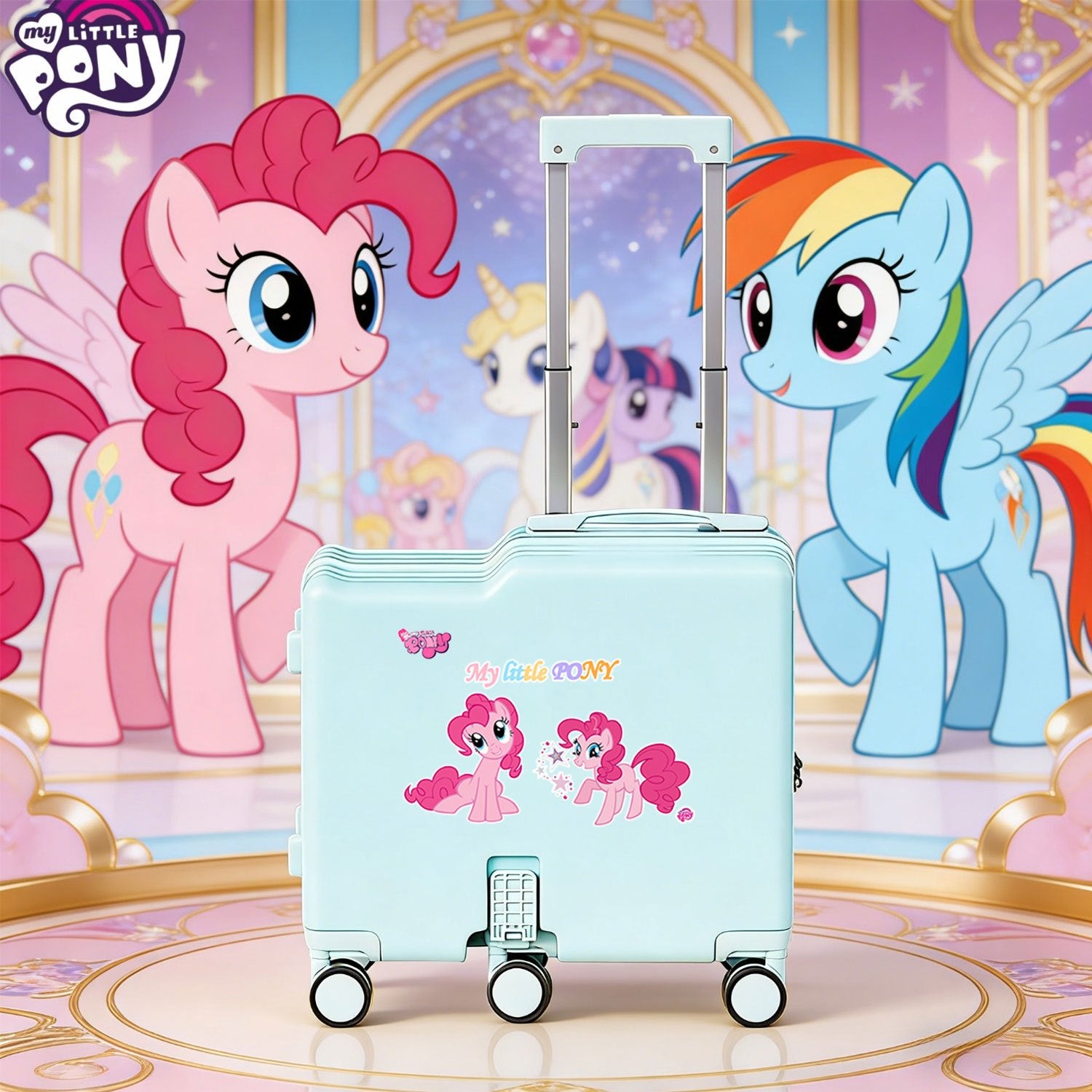 My Little Pony Luggage | 18-Inch Hard-Shell Abs Suitcase With Aluminum Alloy Handle And Swivel Caster Wheels, Zipper Closure, Combination Lock