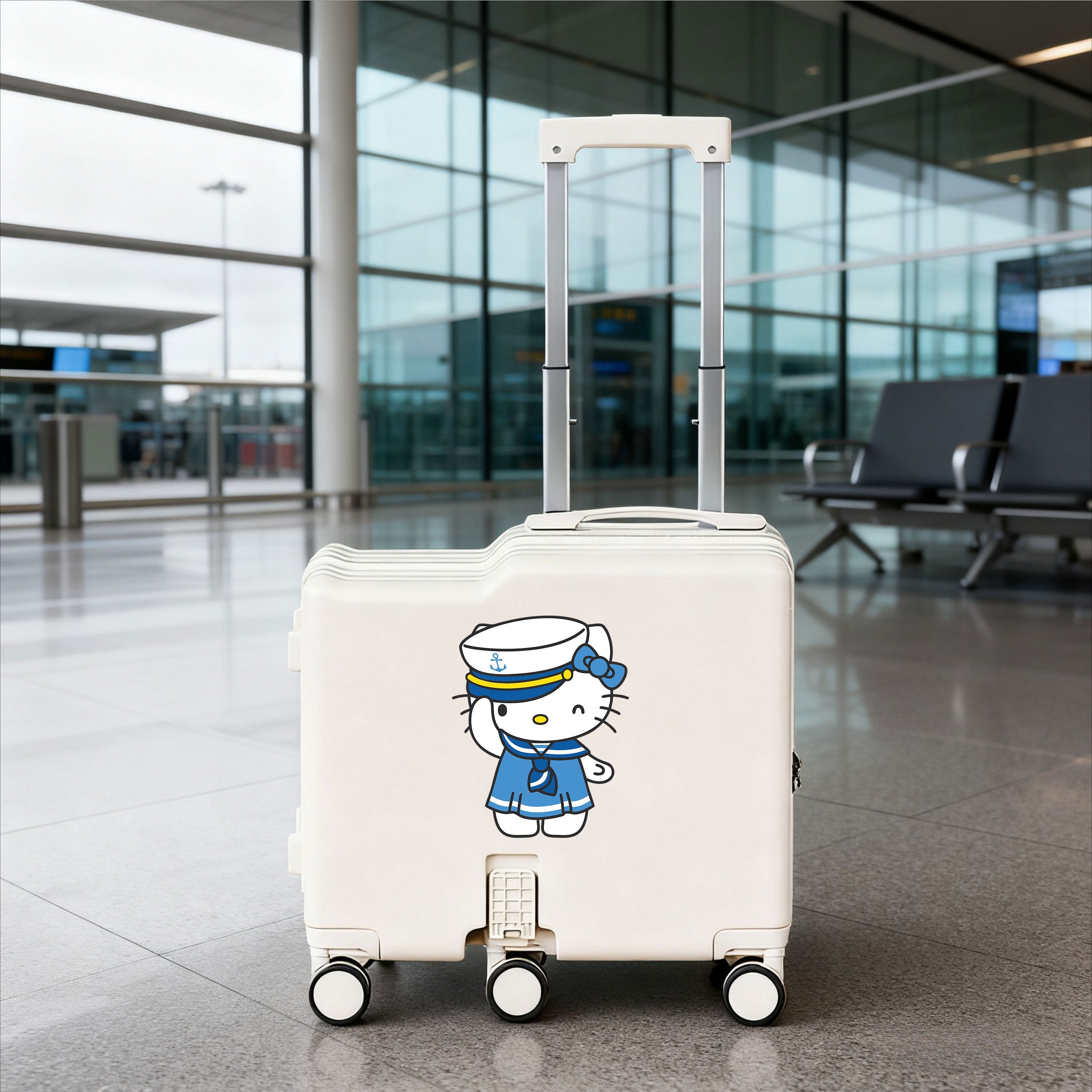 Sanrio Hard-Shell Suitcase | 18-Inch Spinner Wheels, Noise-Free, Multi-Compartment Design, Durable, Portable, Ideal For Business Travel
