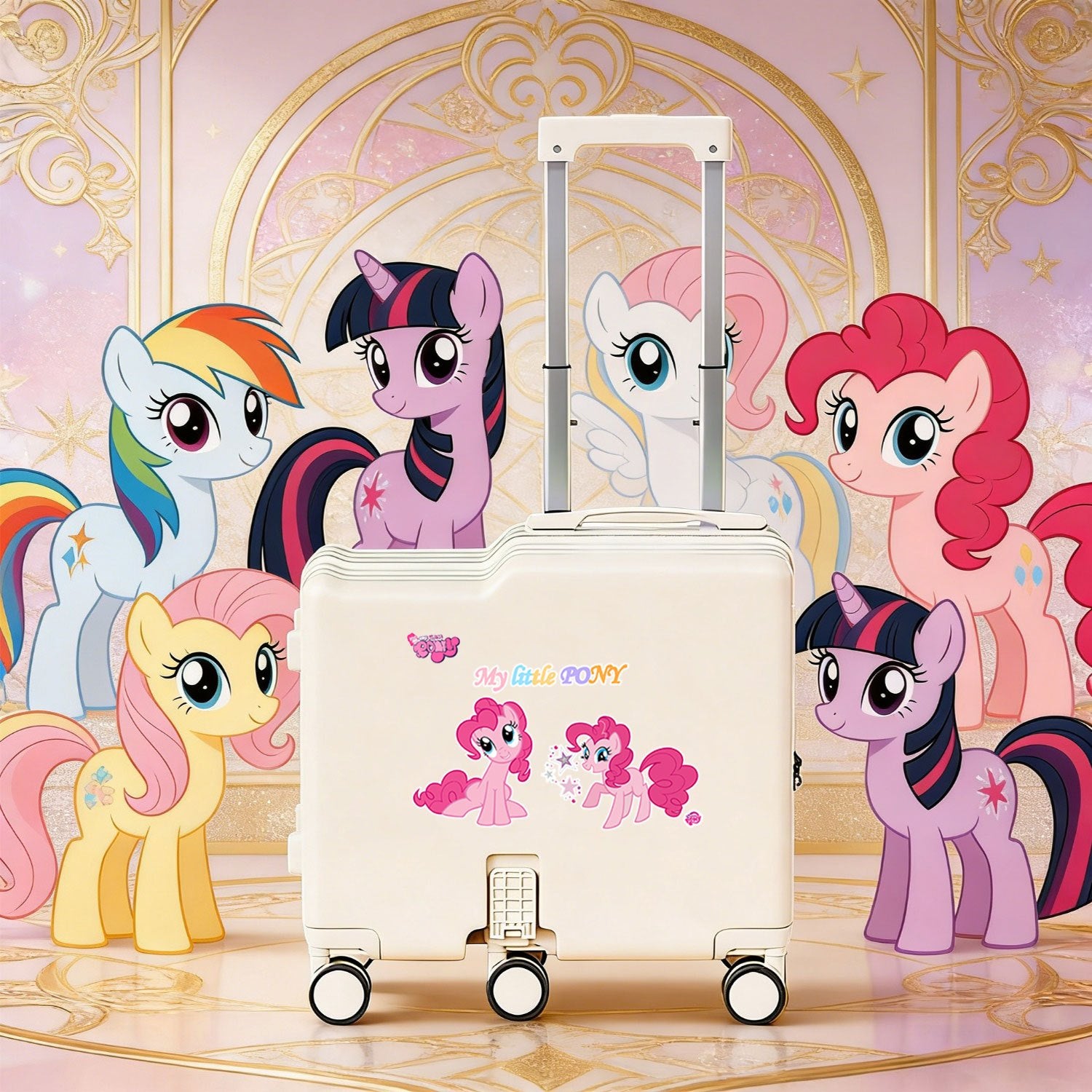 My Little Pony Luggage | 18-Inch Hard-Shell Abs Suitcase With Aluminum Alloy Handle And Swivel Caster Wheels, Zipper Closure, Combination Lock