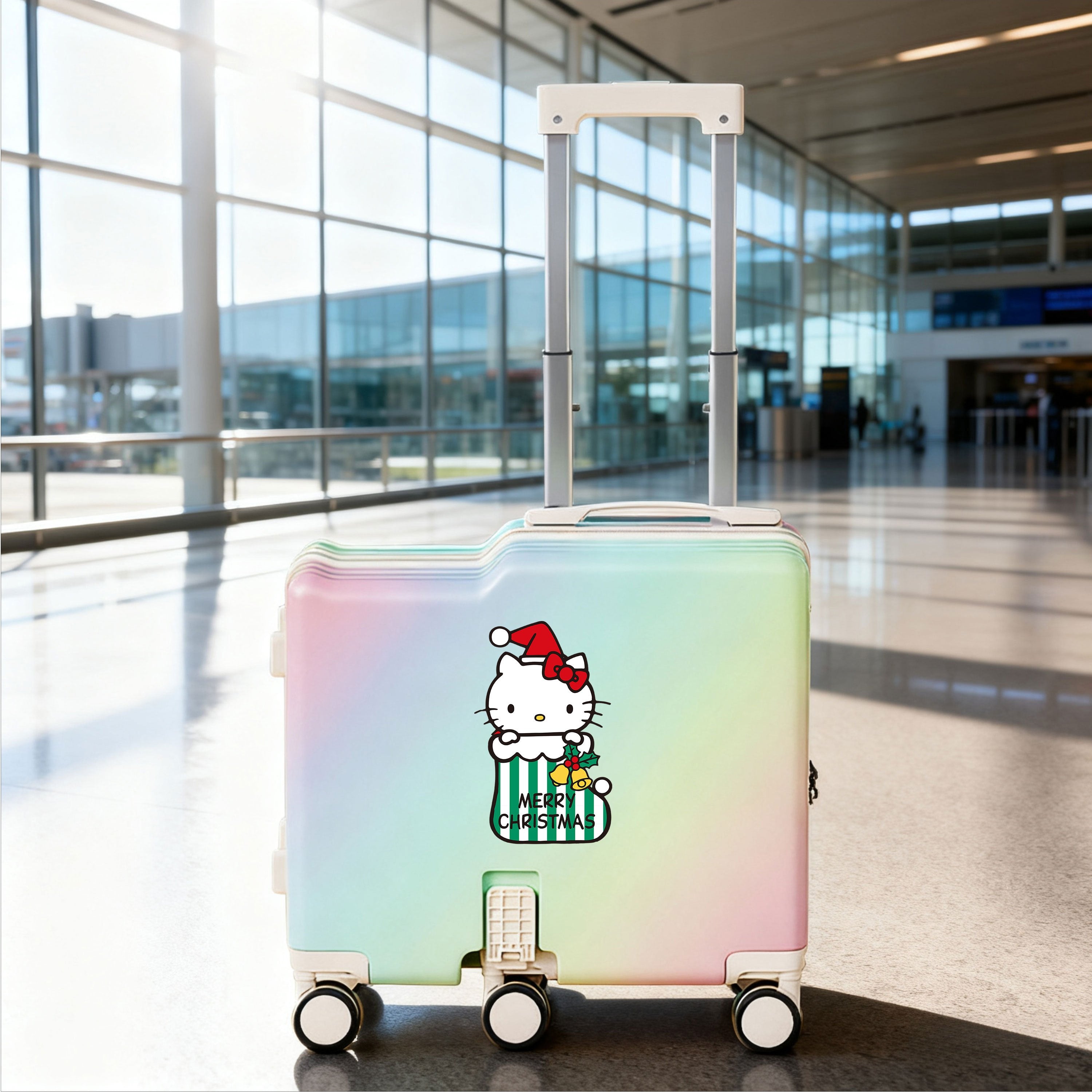 Sanrio Hard-Shell Suitcase | 18-Inch Spinner Wheels, Noise-Free, Multi-Compartment Design, Durable, Portable, Ideal For Business Travel