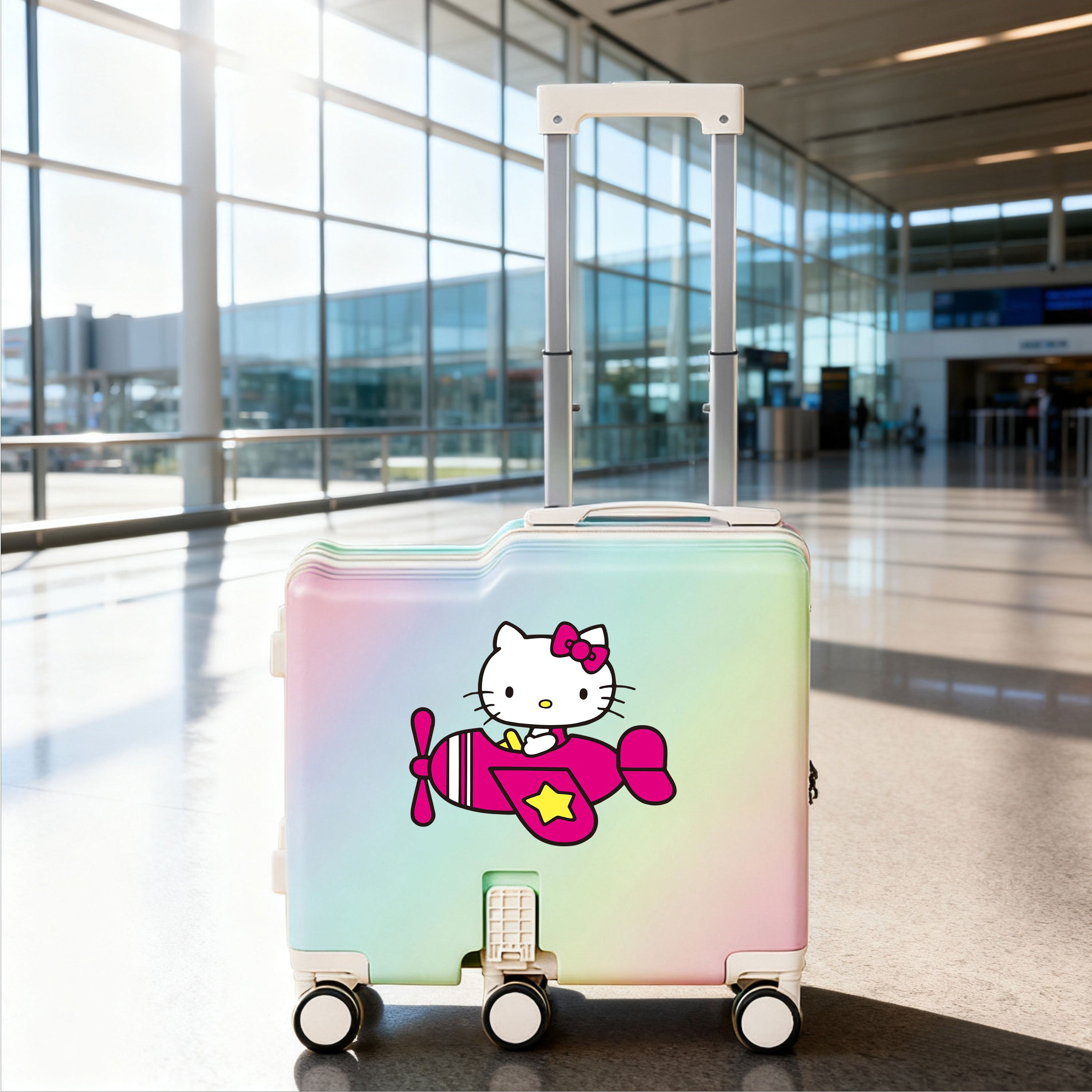 Sanrio Hard-Shell Suitcase | 18-Inch Spinner Wheels, Noise-Free, Multi-Compartment Design, Durable, Portable, Ideal For Business Travel