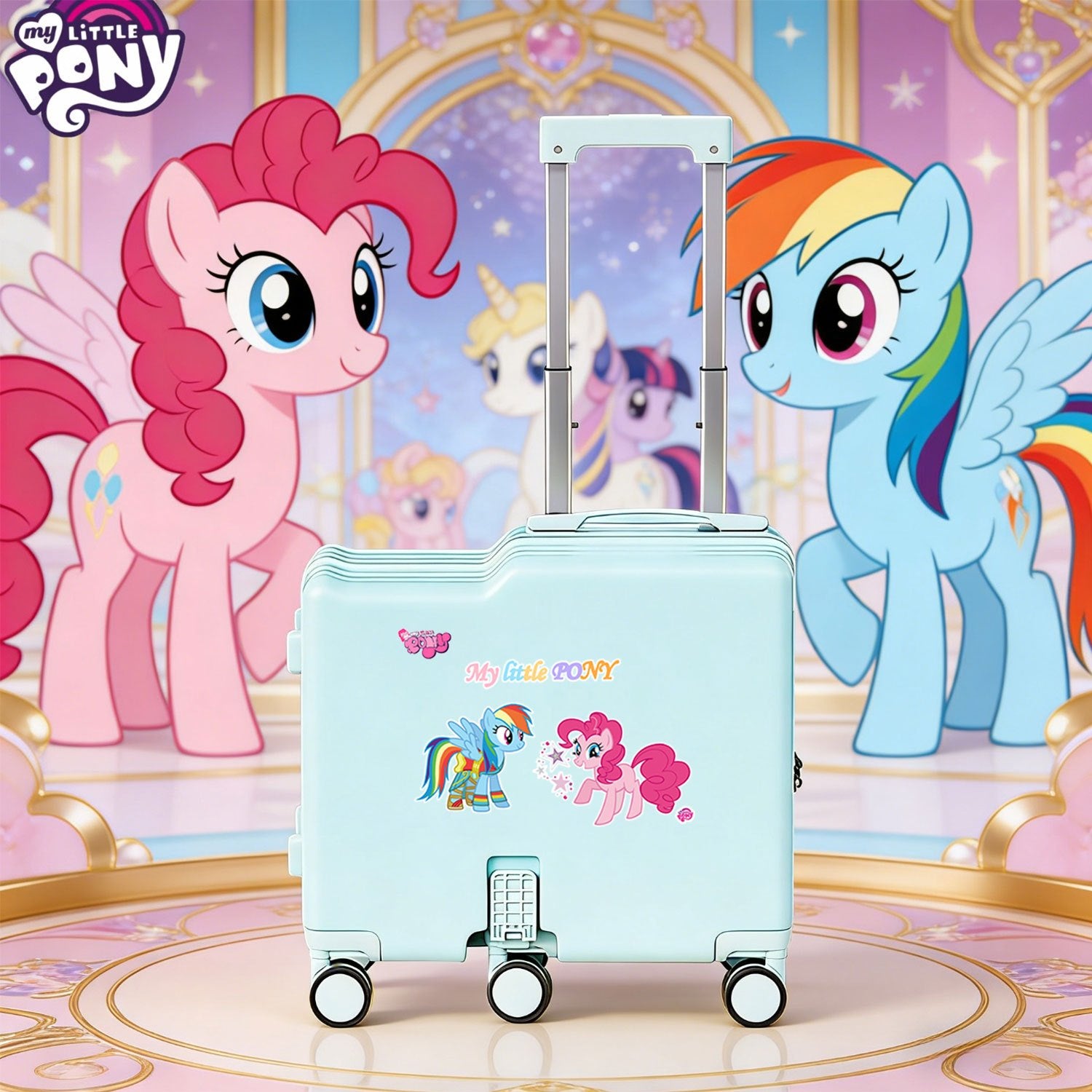 My Little Pony Luggage | 18-Inch Hard-Shell Abs Suitcase With Aluminum Alloy Handle And Swivel Caster Wheels, Zipper Closure, Combination Lock