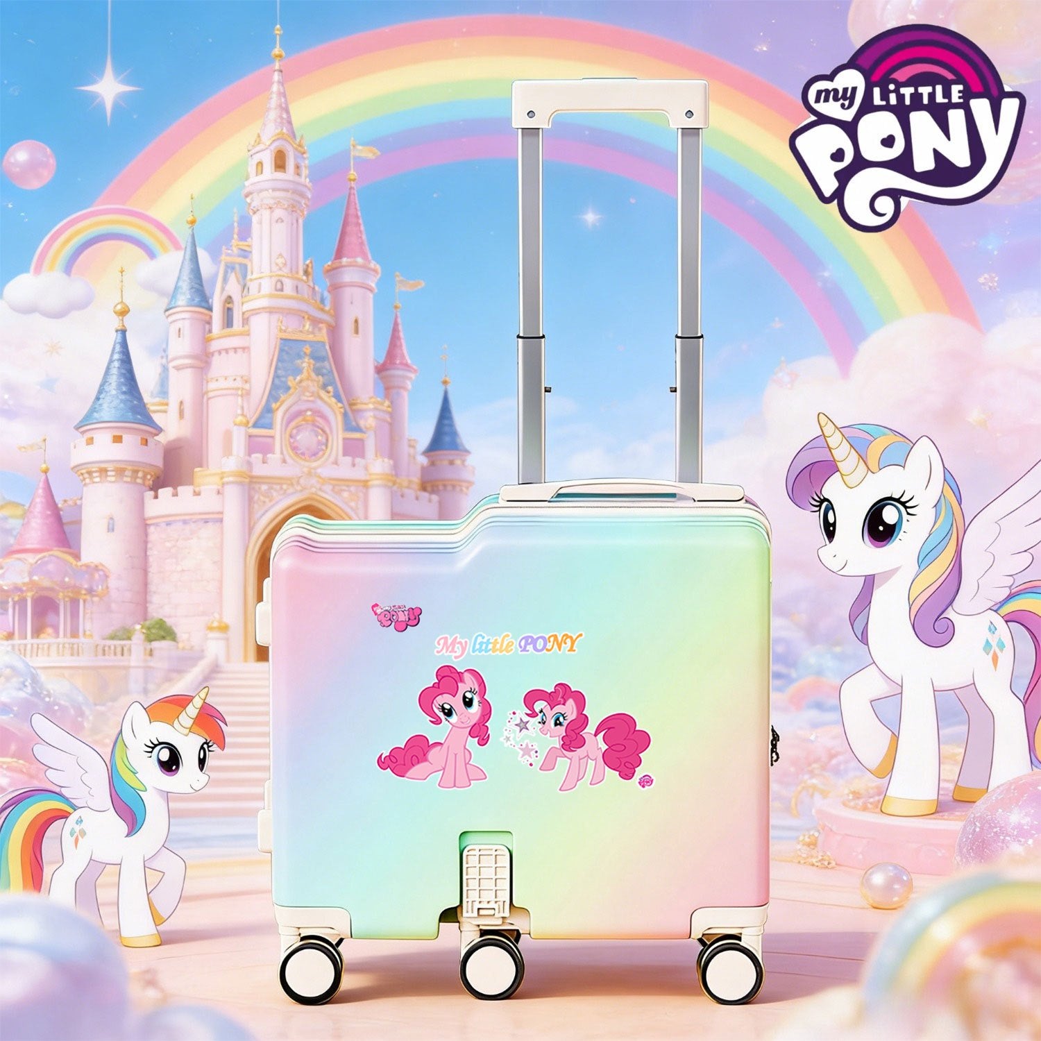 My Little Pony Luggage | 18-Inch Hard-Shell Abs Suitcase With Aluminum Alloy Handle And Swivel Caster Wheels, Zipper Closure, Combination Lock