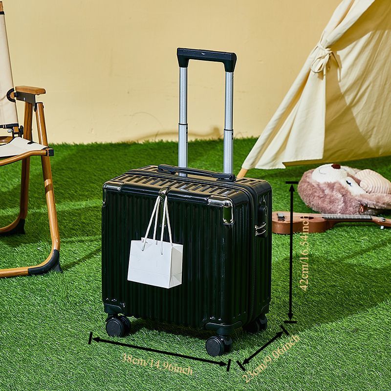 4-color Options, 18-inch Carry-on Suitcase, Made of Covestro PC Pressure-resistant Material, Features a Front-opening Lid Design + Wet-dry Separation Storage to Solve the Hassle of Rummaging and the Problem of Insufficient Space. A Portable Trolley