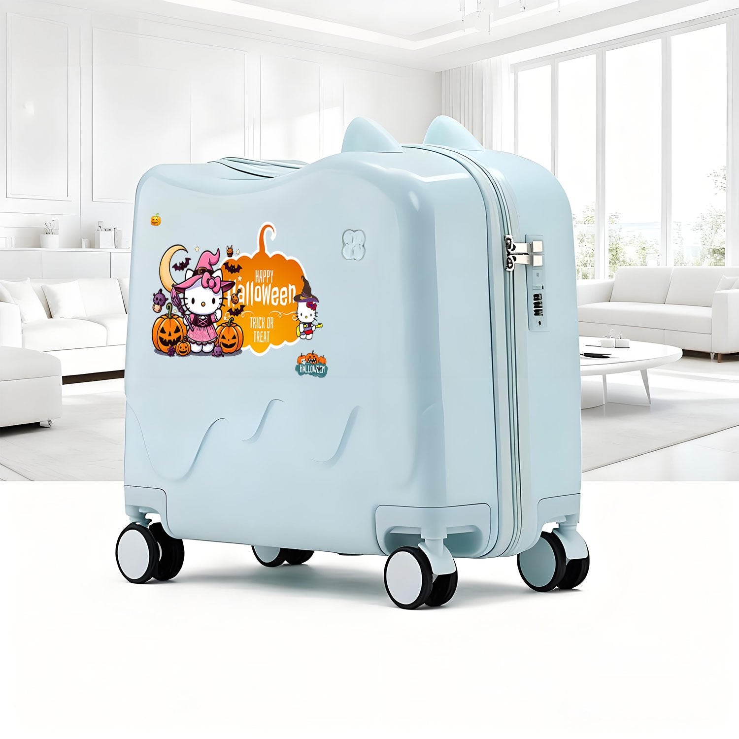 Sanrio 18-inch Lightweight Compression Suitcase, Suitable for Both Men and Women, Ideal for Travel Vacations, Business Trips, Visiting Relatives, Returning to School, and Travel Accessories. A Must-have for Back-to-school Trips and Business Trips