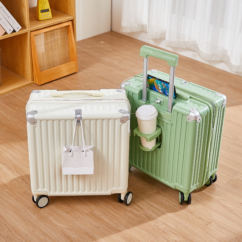 18inch  Suitcase Multifunctional Carry-on Luggage for Men and Women Students Rolling Suitcase 20inch Lightweight Travel Suitcase with Password Lock