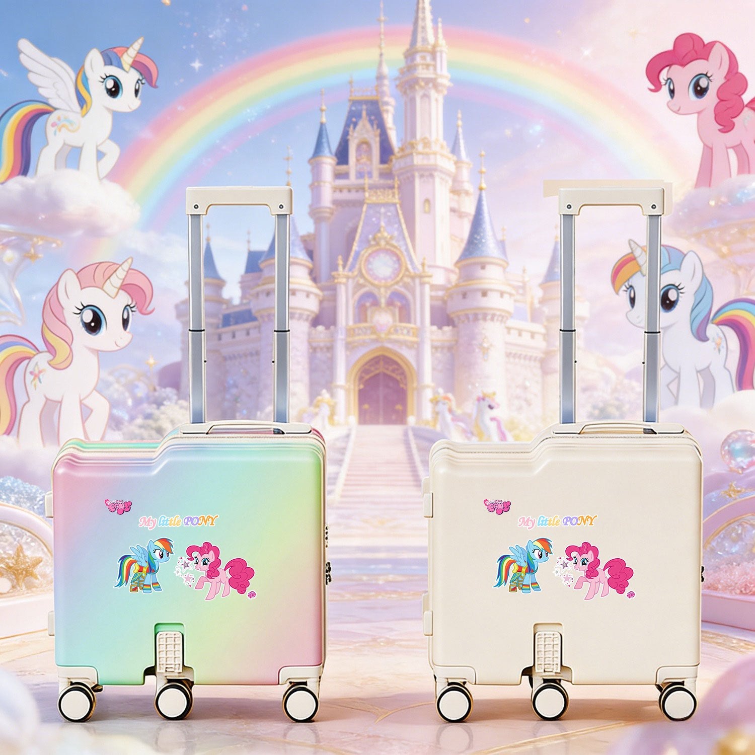 My Little Pony Luggage | 18-Inch Hard-Shell Abs Suitcase With Aluminum Alloy Handle And Swivel Caster Wheels, Zipper Closure, Combination Lock