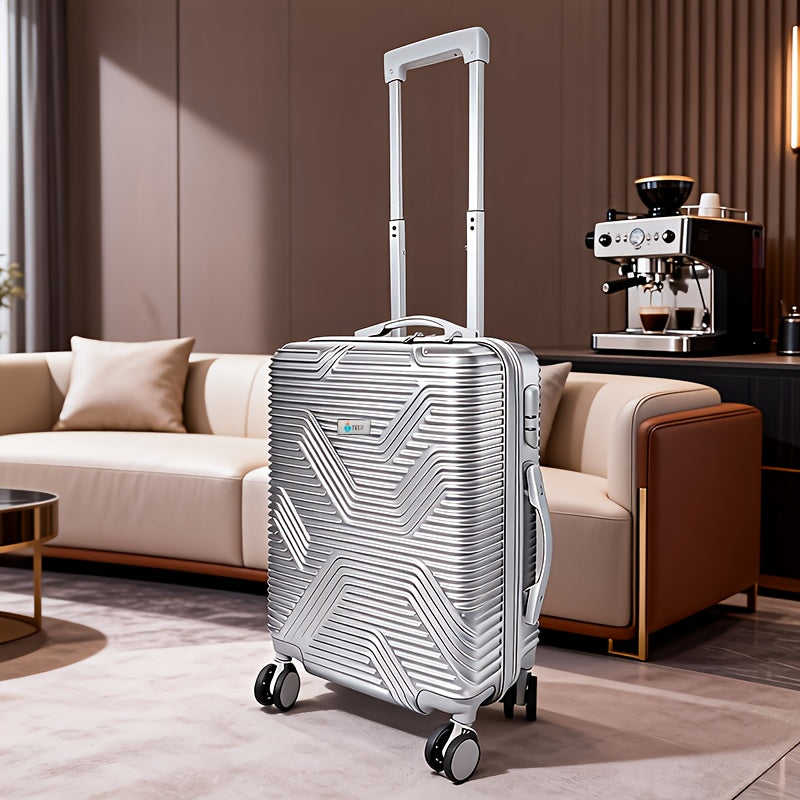 20-Inch Lightweight Business Trolley Case with Swivel Caster Wheels | Expandable Layer, TSA Combination Lock, Durable ABS+PC Shell, Zipper Closure