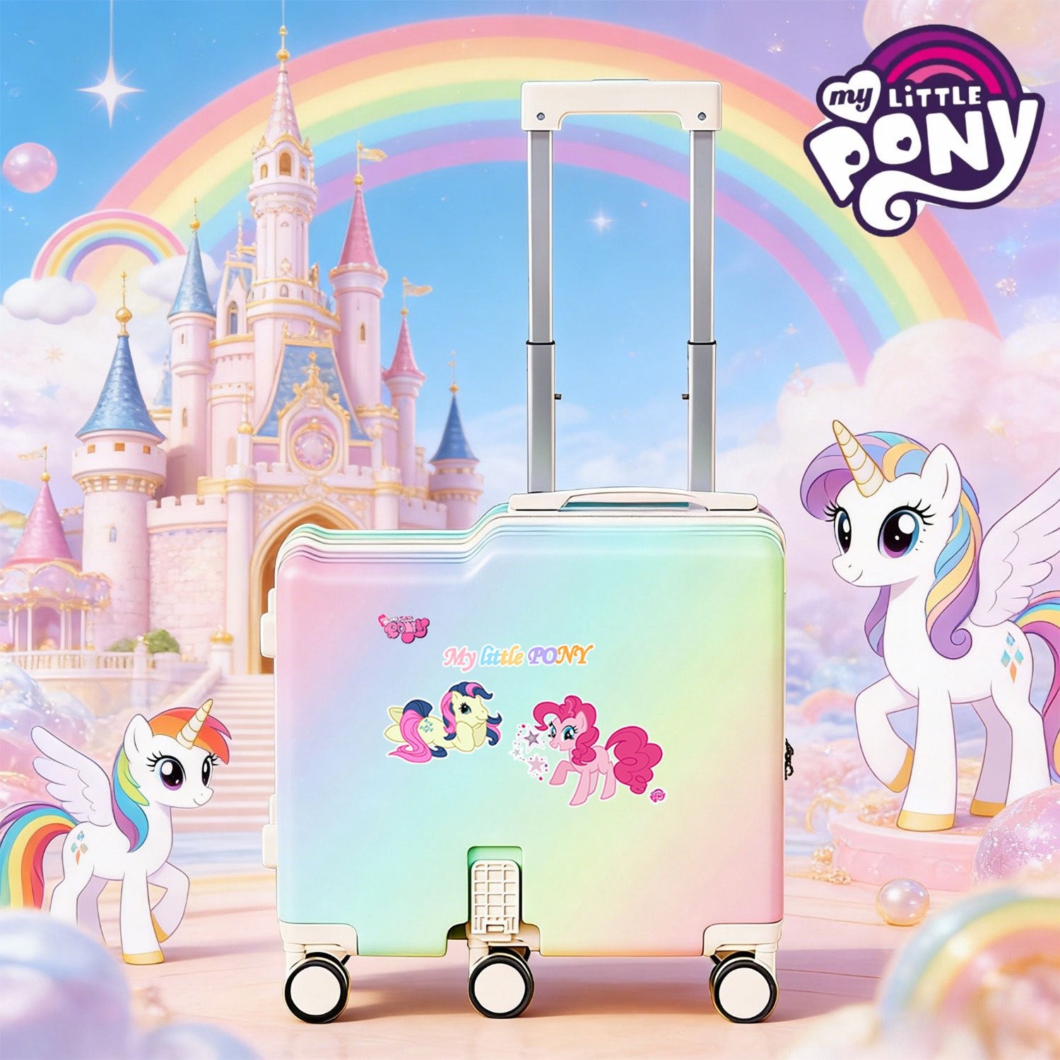 My Little Pony Luggage | 18-Inch Hard-Shell Abs Suitcase With Aluminum Alloy Handle And Swivel Caster Wheels, Zipper Closure, Combination Lock