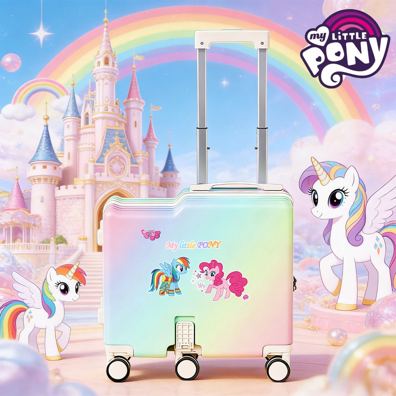 My Little Pony Luggage | 18-Inch Hard-Shell Abs Suitcase With Aluminum Alloy Handle And Swivel Caster Wheels, Zipper Closure, Combination Lock