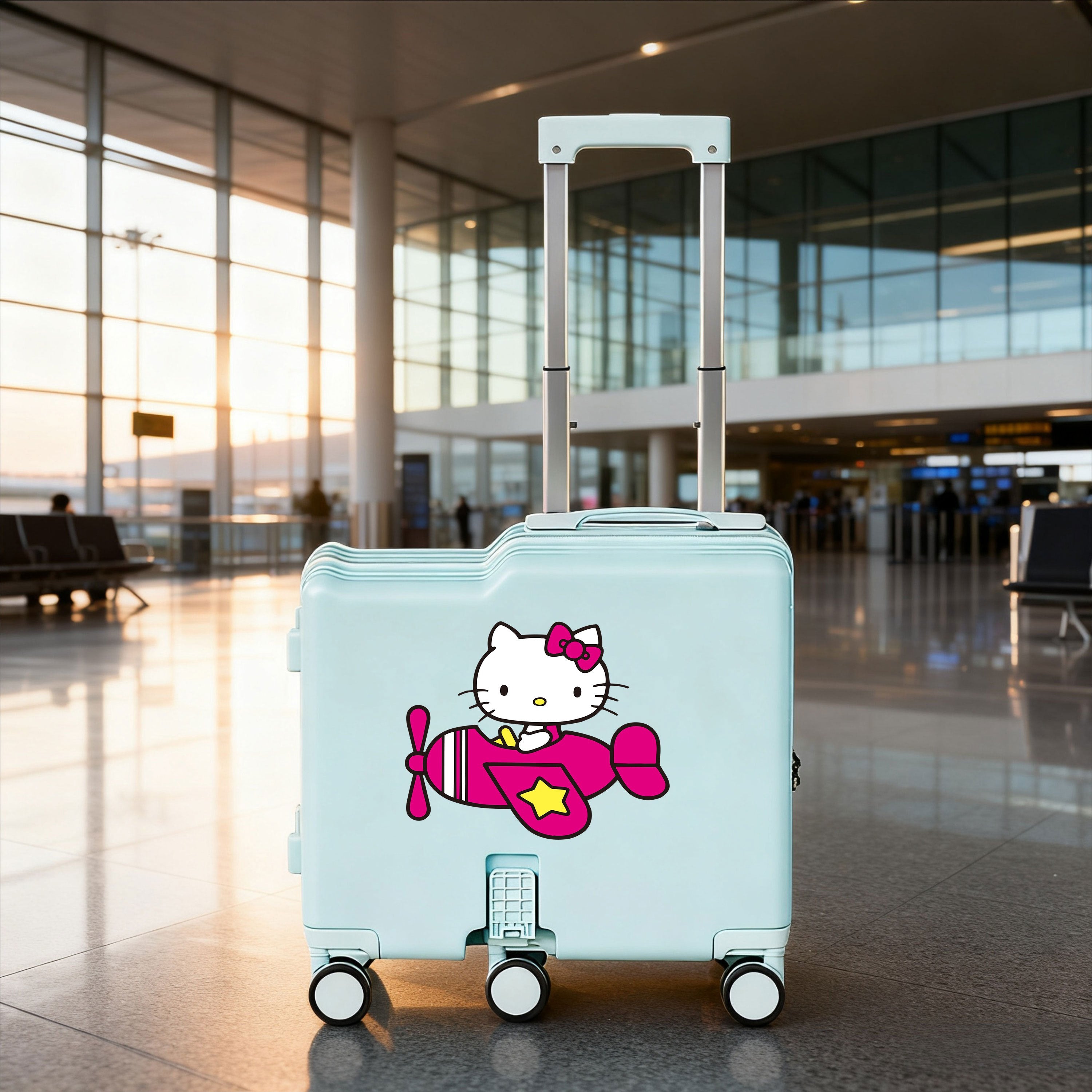 Sanrio Hard-Shell Suitcase | 18-Inch Spinner Wheels, Noise-Free, Multi-Compartment Design, Durable, Portable, Ideal For Business Travel