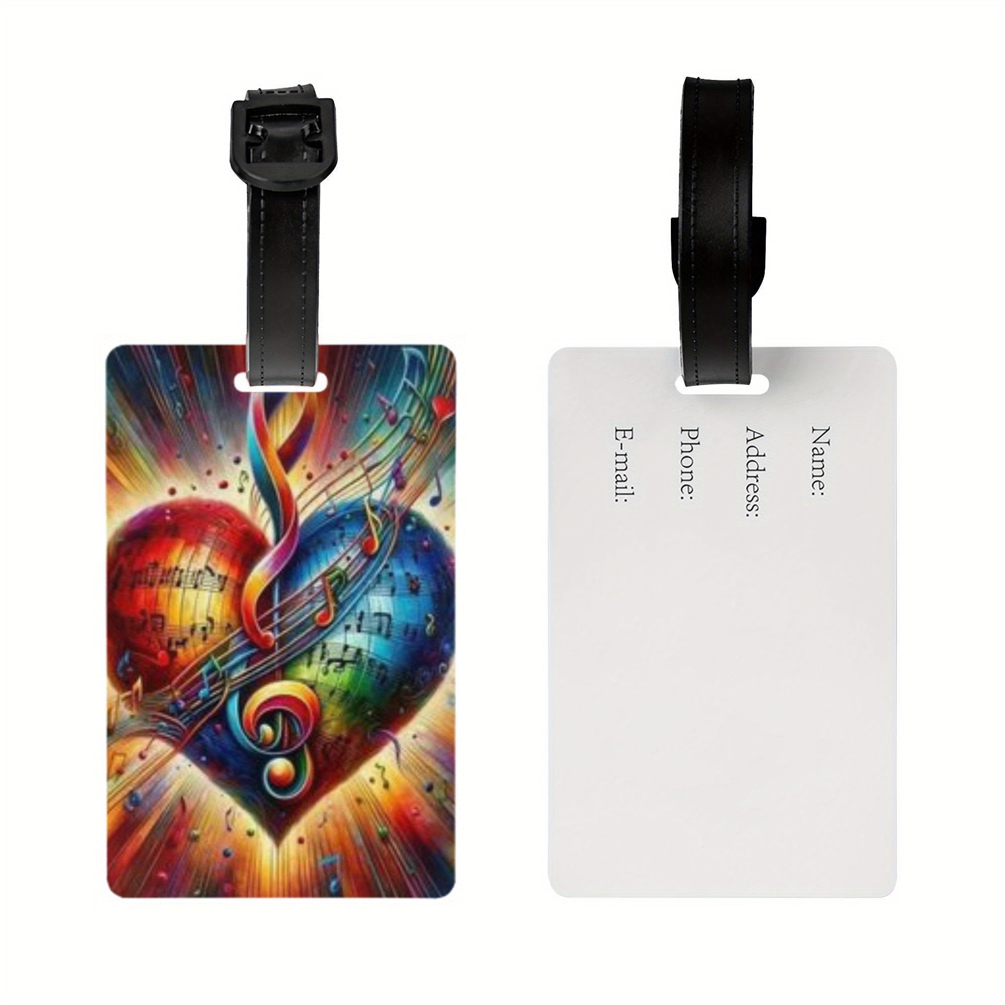 Creative Luggage Tags Set of 2 Unique Travel Baggage Bag Hanging Sign Tags Suitcase Identify Labels for Women Men