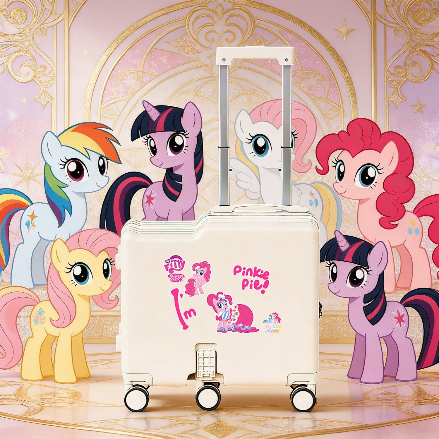 My Little Pony Luggage | 18-Inch Hard-Shell Abs Suitcase With Aluminum Alloy Handle And Swivel Caster Wheels, Zipper Closure, Combination Lock
