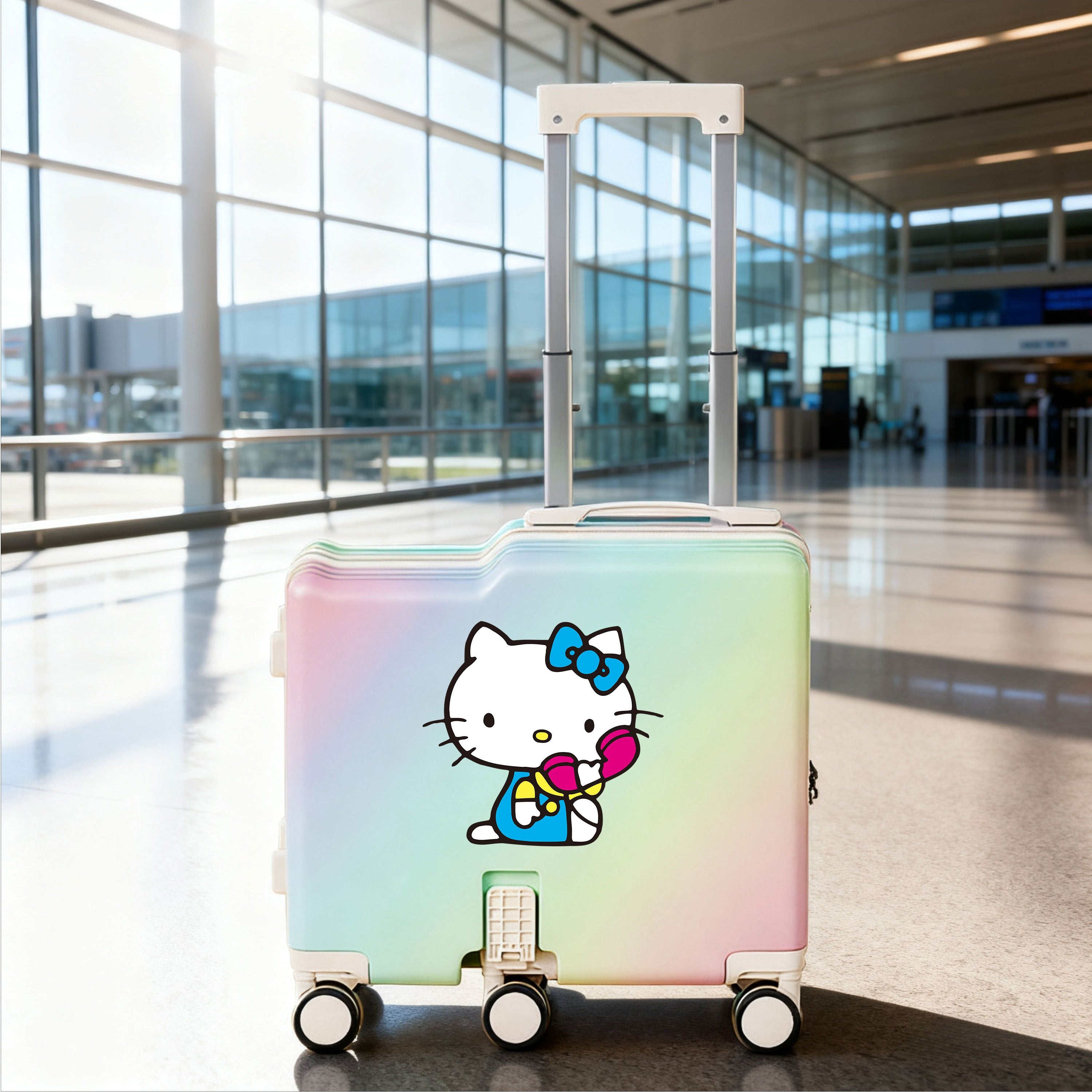 Sanrio Hard-Shell Suitcase | 18-Inch Spinner Wheels, Noise-Free, Multi-Compartment Design, Durable, Portable, Ideal For Business Travel