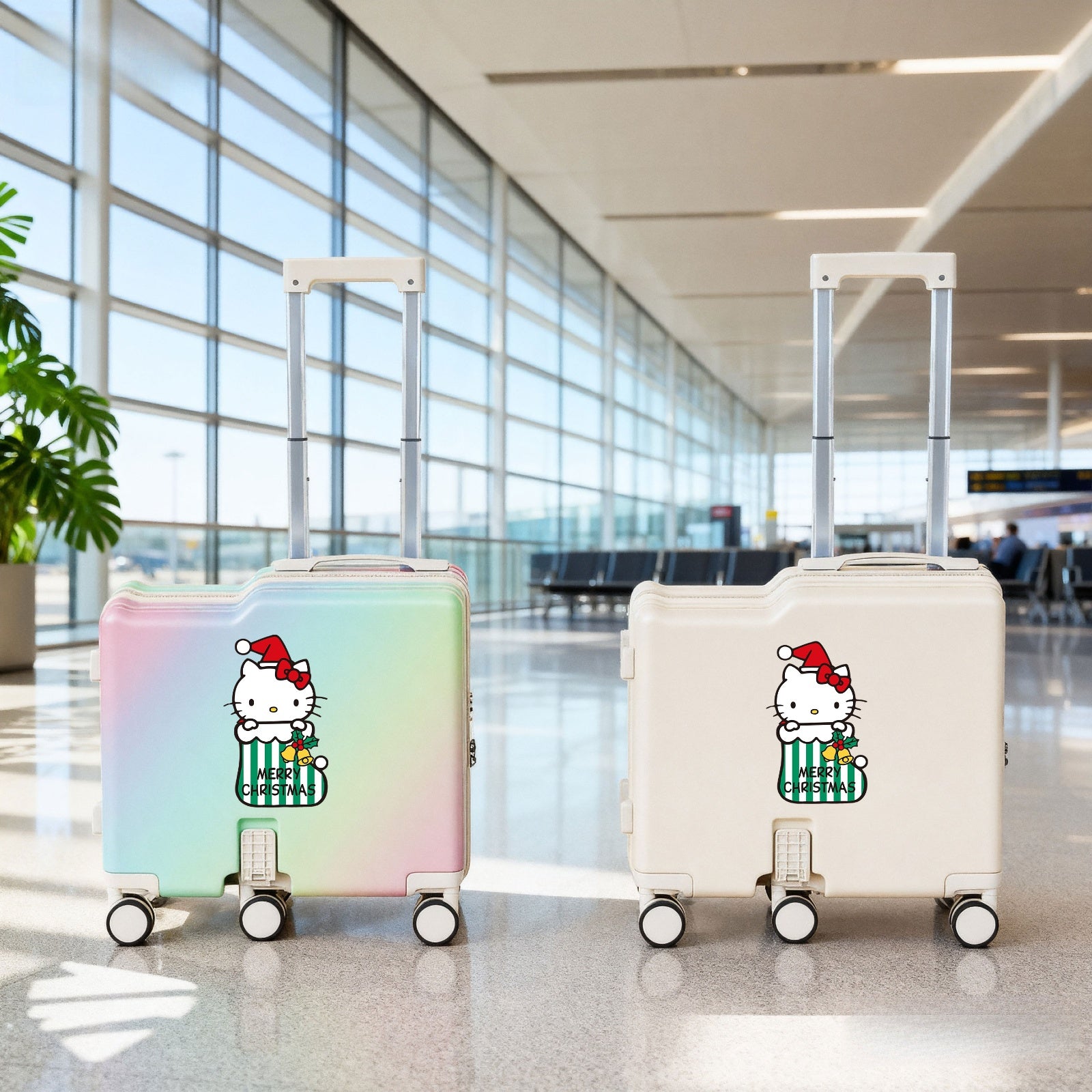 Sanrio Hard-Shell Suitcase | 18-Inch Spinner Wheels, Noise-Free, Multi-Compartment Design, Durable, Portable, Ideal For Business Travel