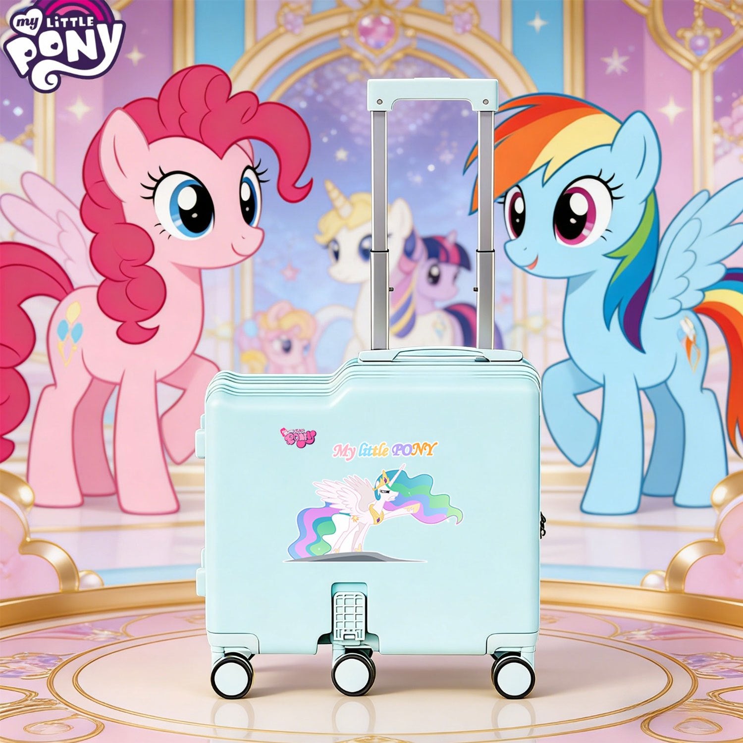 My Little Pony Luggage | 18-Inch Hard-Shell Abs Suitcase With Aluminum Alloy Handle And Swivel Caster Wheels, Zipper Closure, Combination Lock