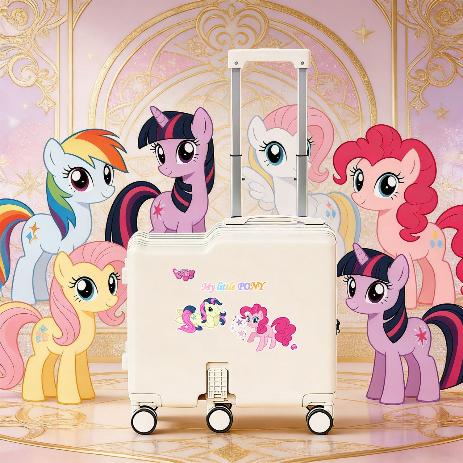 My Little Pony Luggage | 18-Inch Hard-Shell Abs Suitcase With Aluminum Alloy Handle And Swivel Caster Wheels, Zipper Closure, Combination Lock