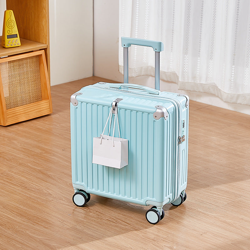 18inch  Suitcase Multifunctional Carry-on Luggage for Men and Women Students Rolling Suitcase 20inch Lightweight Travel Suitcase with Password Lock