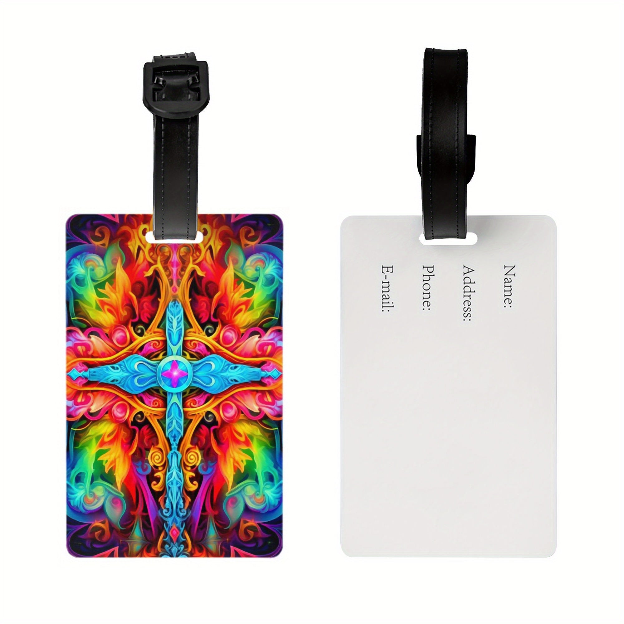 4pcs-cartoon Theme, Beautiful, charming Style, Theme Design Artistic Inspiration Pattern, luggage Identification, Carnival Cruise Luggage Tag, Address Holder Travel Accessories male Ladies